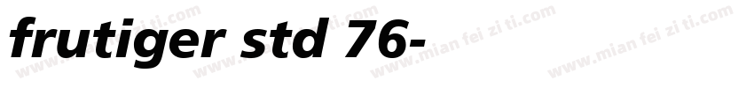 frutiger std 76字体转换
